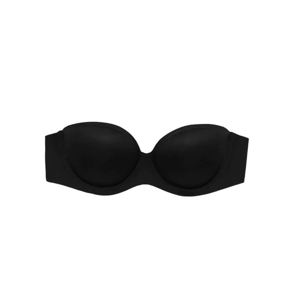 Fashion Forms Black Push Up Backless Strapless Bra (B Cup)